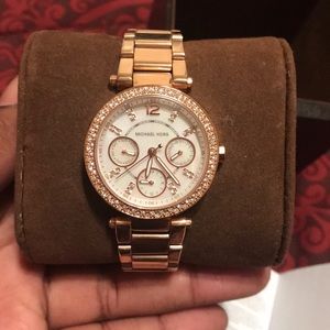 Rose gold Michael Kors ladies watch